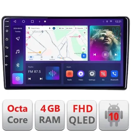 Navigatie Citroen C3 intre anii 2018- B-C3 Android Ecran QLED octa core 4+64 carplay android auto KIT-c3+EDT-E310V3 | Ambient Garage