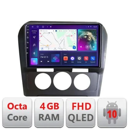 Navigatie Citroen C4 clima manuala 2015-2018 B-C4-AC Android Ecran QLED octa core 4+64 carplay android auto KIT-C4-AC+EDT-E309V3 | Ambient Garage