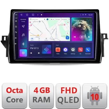 Navigatie Toyota Camry 2021- B-camry2021 Android Ecran QLED octa core 4+64 carplay android auto kit-camry2021+EDT-E310V3 | Ambient Garage