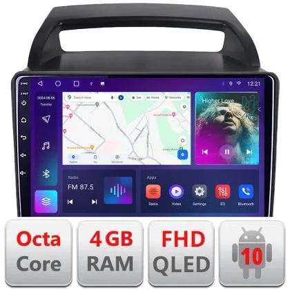 Navigatie Kia Carnival 2006-2014 Android radio gps internet 4+64 carplay android auto KIT-carnival2006+EDT-E309v3 | Ambient Garage