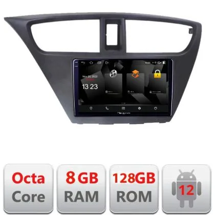Navigatie Honda Civic 2012-2016 5960Pro-CIVIC Android Octa Core Qualcomm 2K Qled 8+128 DTS DSP 360 4G Optical | Ambient Garage