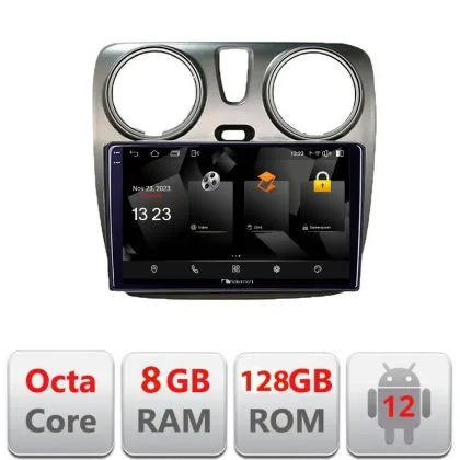 Navigatie Dacia Dokker Android Octa Core Qualcomm 2K Qled 8+128 DTS DSP 360 4G Optical | Ambient Garage