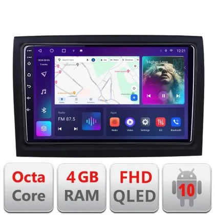 Navigatie Fiat ducato 2006- B-DUCATO Android Ecran QLED octa core 4+64 carplay android auto KIT-ducato+EDT-E309V3 v2 | Ambient Garage
