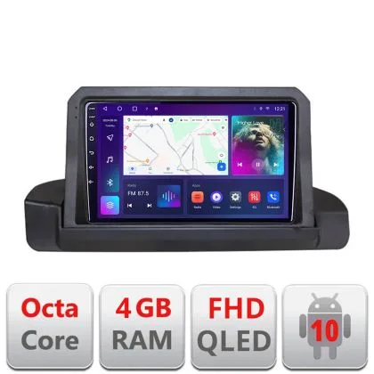 Navigatie BMW Seria 3 E90 fara ecran de fabrica Android Ecran QLED octa core 4+64 carplay android auto KIT-e90+EDT-E309V3 | Ambient Garage
