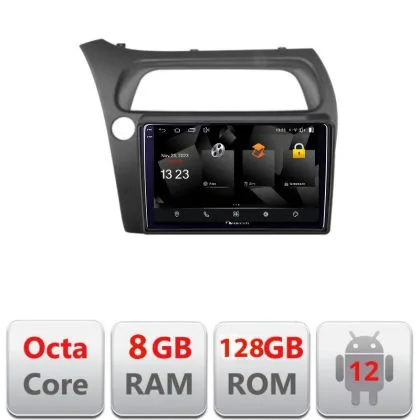 Navigatie Honda Civic Hatchback 2006-2012 5960Pro-hatchback Android Octa Core Qualcomm 2K Qled 8+128 DTS DSP 360 4G Optical | Ambient Garage