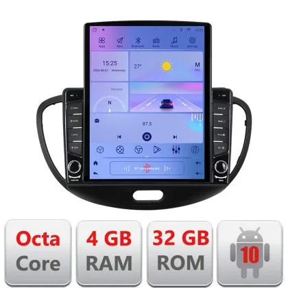 Navigatie Hyundai I10 2007-2013 Android radio gps internet  Octa Core 4+64 LTE KIT-i10-2007+EDT-E709 | Ambient Garage