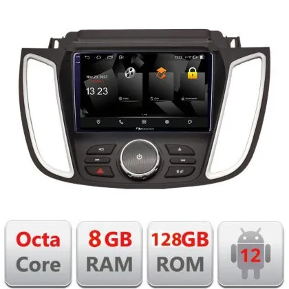 Navigatie Ford Kuga 2015-2020 SYNC2 si SYNC3 Android Octa Core Qualcomm 2K Qled 8+128 DTS DSP 360 4G Optical | Ambient Garage