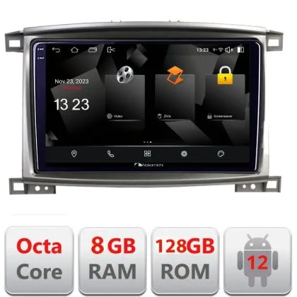 Navigatie Toyota Land Cruiser L100 2002-2008 5960Pro-L100 Android Octa Core Qualcomm 2K Qled 8+128 DTS DSP 360 4G Optical | Ambient Garage