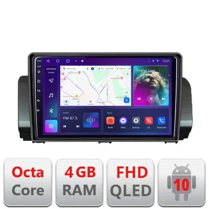Navigatie Dacia Logan Sandero Jogger LOGAN-2022 Android Ecran QLED octa core 4+64 carplay android auto KIT-LOGAN-2022+EDT-E309V3 | Ambient Garage
