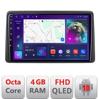 Navigatie Opel Movano Renault Master 2020-  Android Ecran QLED octa core 4+64 carplay android auto kit-master+EDT-E310V3 | Ambient Garage