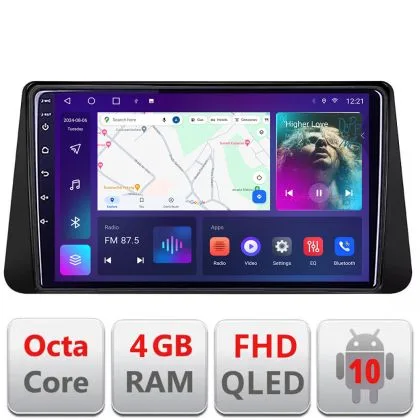 Navigatie Nissan Micra intre anii 2014-2024 Android Ecran QLED octa core 4+64 carplay android auto KIT-micra+EDT-E309V3 | Ambient Garage