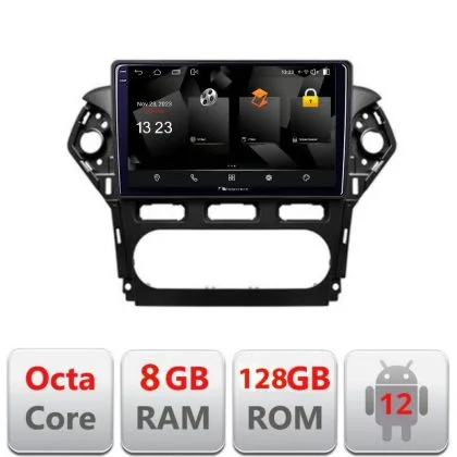 Navigatie Ford Mondeo 2010-2014 5960Pro-MONDEO-CLIMA Android Octa Core Qualcomm 2K Qled 8+128 DTS DSP 360 4G Optical | Ambient Garage
