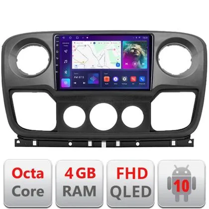 Navigatie Opel Movano, Renault Master 2010-2021 Android Ecran QLED octa core 4+64 carplay android auto KIT-movano+EDT-E310V3 | Ambient Garage