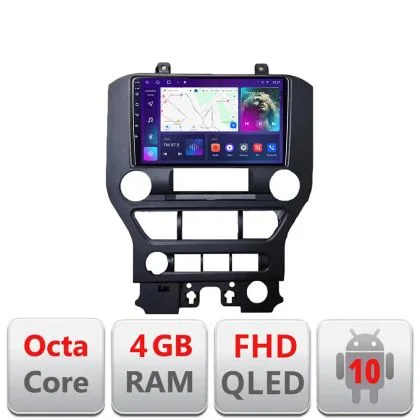 Navigatie Ford Mustang 2015-2020 B-MUSTANG Android Ecran QLED octa core 4+64 carplay android auto KIT-mustang+EDT-E309V3 | Ambient Garage