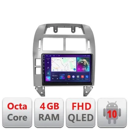 Navigatie VW Polo 2004-2011 Android radio gps internet 4+64 carplay android auto Kit-polo+EDT-E309v3 | Ambient Garage