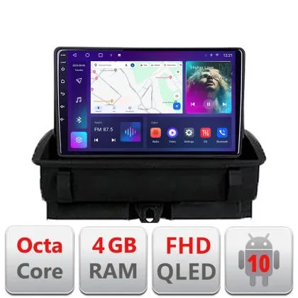 Navigatie Audi Q3 2011-2018 Android Ecran QLED octa core 4+64 carplay android auto KIT-q3+EDT-E309V3 | Ambient Garage