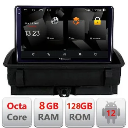 Navigatie Audi Q3 2011-2018 Android Octa Core Qualcomm 2K Qled 8+128 DTS DSP 360 4G Optical | Ambient Garage