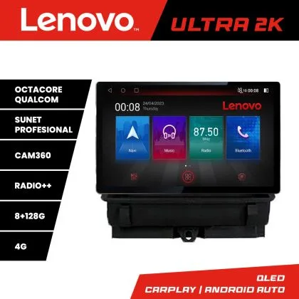 Navigatie Audi Q3 2011-2018 ecran 13" 2K 8+128 Android Waze USB Navigatie 4G 360 Toslink Youtube Radio KIT-q3+E | Ambient Garage