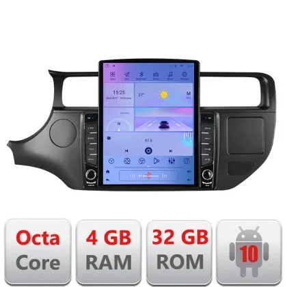 Navigatie Kia Rio 2011-2014 G-rio-11 ecran tip TESLA 9.7" cu Android Radio Bluetooth Internet GPS WIFI 4+32GB DSP 4G O | Ambient Garage