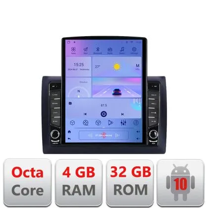 Navigatie Fiat Stilo G-STILO ecran tip TESLA 9.7" cu Android Radio Bluetooth Internet GPS WIFI 4+32GB DSP 4G Octa Core | Ambient Garage