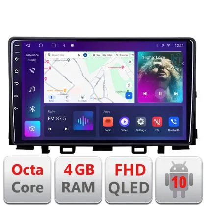 Navigatie Kia Stonic 2016-2020 Android Ecran QLED octa core 4+64 carplay android auto KIT-stonic+EDT-E309V3 | Ambient Garage