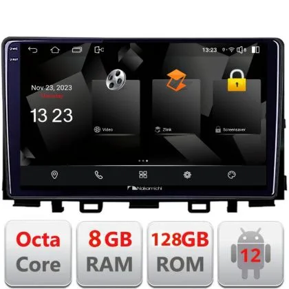 Navigatie Kia Stonic 2016-2020 Android Octa Core Qualcomm 2K Qled 8+128 DTS DSP 360 4G Optical | Ambient Garage