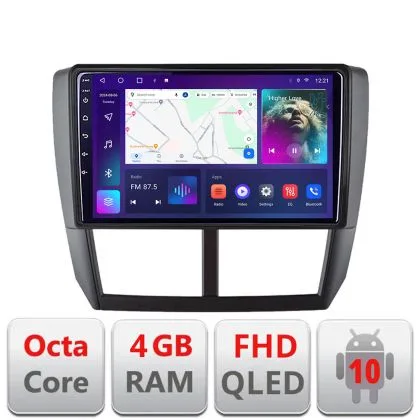 Navigatie Subaru Forester 2007-2013 B-SU01 Android Ecran QLED octa core 4+64 carplay android auto KIT-SU01+EDT-E309V3 | Ambient Garage