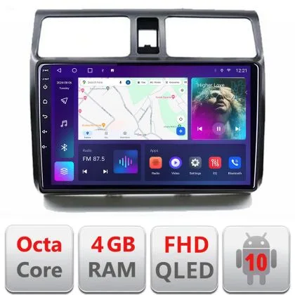 Navigatie Suzuki Swift 2003-2010 B-SWIFT Android Ecran QLED octa core 4+64 carplay android auto KIT-SWIFT+EDT-E310V3 | Ambient Garage