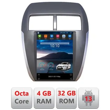 Navigație dedicată Tip Tesla Mitsubishi ASX Radio gps internet 8Core 4G carplay android auto 4+32 GB Kit-tesla-026+EDT-E420 | Ambient Garage