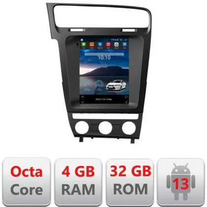 Navigatie tip Tesla VW Golf 7 radio gps internet 8Core 4G carplay android auto 4+32 kit-tesla-491+EDT-E420 | Ambient Garage
