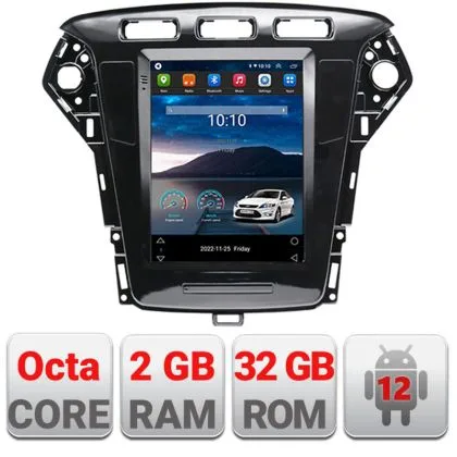 Navigatie tip Tesla Ford Mondeo 2010-2013 radio gps internet 8Core 4G carplay android auto 2+32 kit-tesla-mondeo-10+ED | Ambient Garage