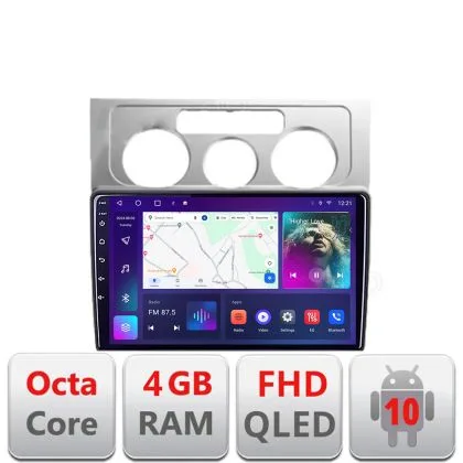 Navigatie VW Touran 2003-2010 B-TOURAN1 Android Ecran QLED octa core 4+64 carplay android auto KIT-TOURAN1+EDT-E310V3 | Ambient Garage