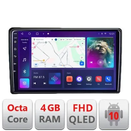 Navigatie Ford Transit Focus Kuga B-transit Android Ecran QLED octa core 4+64 carplay android auto kit-transit+EDT-E309V3 | Ambient Garage