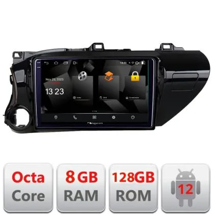 Navigatie Toyota Hilux 2016- 5960Pro-TY59 Android Octa Core Qualcomm 2K Qled 8+128 DTS DSP 360 4G Optical | Ambient Garage
