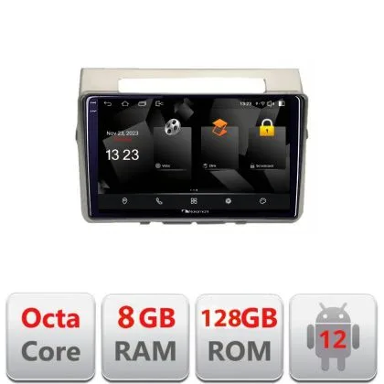 Navigatie Toyota Verso intre anii 2004-2009 Android Octa Core Qualcomm 2K Qled 8+128 DTS DSP 360 4G Optical | Ambient Garage