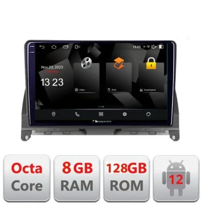 Navigatie Mercedes W204 2008-2012 5960Pro-W204 Android Octa Core Qualcomm 2K Qled 8+128 DTS DSP 360 4G Optical | Ambient Garage