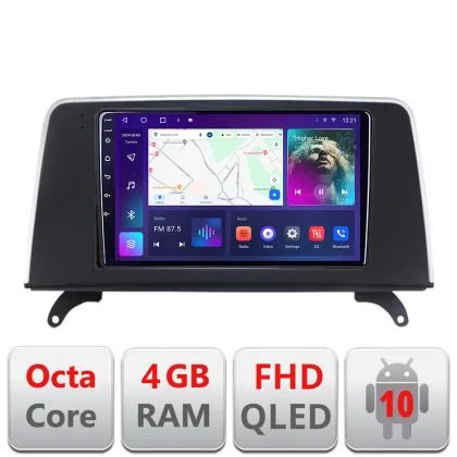 Navigatie BMW X5 X6 2009-2014 CIC Android Ecran QLED octa core 4+32 carplay android auto KIT-x5-cic+EDT-E309V3 | Ambient Garage