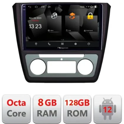 Navigatie Skoda Yeti 2009-2014 5960Pro-YETI Android Octa Core Qualcomm 2K Qled 8+128 DTS DSP 360 4G Optical | Ambient Garage