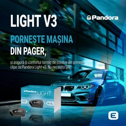 Kit pornire motor Pandora LIGHT V3,  Suzuki Baleno 2015-, pager cu raza extinsa 868Mhz, 2 x CAN (montaj inclus) | Ambient Garage