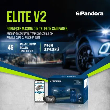 Kit pornire motor Hyundai Santa Fe gen 4 2018-, aplicatie telefon 4G, GPS, pager, tag, telecomanda (montaj inclus) - Pandora ELITE | Ambient Garage